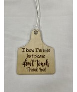 Please Do Not Touch Baby Stroller Sign Rustic Cow Ear Tag - $10.95 CAD