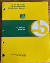 John Deere 32 36 48 52 Commercial Walk Behind Mowers Technical Manual TM1305 - £15.96 GBP