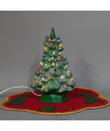 Original Vintage 2 Piece Ceramic Christmas Tree 11.5&quot; high Multi Colored... - $75.19