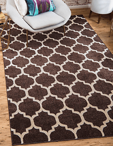 Brown Beige Trellis Modern Area Rug - 8X10 Feet - £141.80 GBP