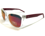 Op Ocean Pacific Sunglasses SUNBAKE CLEAR RED Square Frames with Mirrore... - $74.86