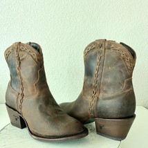 Lane EVERYDAY EMMA Womens Cowboy Booties 9 Brown Western Cowgirl Ankle B... - $138.60