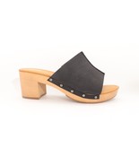 Cute Vegan  Sandals Wedges Slides ANA Elissa Black  9.5 M (CC) - £46.78 GBP