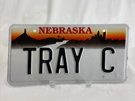 TRAY C Vintage Vanity License Plate Nebraska Personalized Auto Man-Cave ... - £48.44 GBP