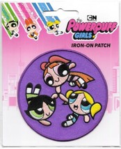 Powerpuff Girls Animated TV Series Trio On Circle Images Embroidered Pat... - £6.16 GBP