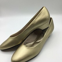 Soft Style by Hush Puppies Gold 9.5 N Pump Heel H700710 Holiday Christma... - $13.98