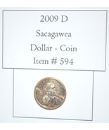 2009 D Sacagawea Dollar Coin, #594, dollar coins, vintage coins, old coi... - $11.15