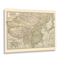 1897 The Century Atlas Chinese Empire Map of China Print Poster Wall Art - £31.96 GBP+