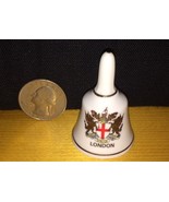Fine Bone China Mini Bell London UK Coat Of Arms With Gold Trim Hand Pai... - $163.26 MXN
