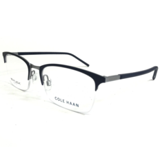 Cole Haan Eyeglasses Frames CH4031 400 Navy Blue Silver Rectangular 53-19-140 - £59.61 GBP