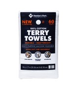 Member&#39;s Mark 100% Cotton Terry Towels, 14&quot; x 17&quot; (60 Count) - £28.21 GBP