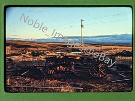 1978 Dark Sky meets Horizon Abandoned Farm Equipment Wyoming Ektachrome Slide - £3.10 GBP