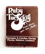Ruby Tuesday Restaurant Vintage Matchbook Southern Food Matches Unstruck... - $27.15 CAD