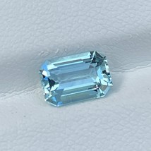 Natural Blue Aquamarine 1.68 Cts Emerald Cut Loose Gemstone - £151.87 GBP