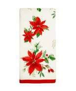 Christmas Holiday Poinsettia Red Winter Hand  Towel - £51.95 GBP