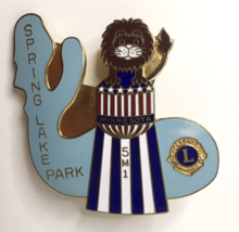 Vintage Lions Club Enamel Lapel Pin Spring Lake Park Minnesota 5M1 - $12.00