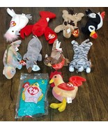 Ty Beanie Babies 10pc Lot W/ Pincher-Prance-Early-Spike-Kuku-Derby-Puffe... - $68.37 CAD