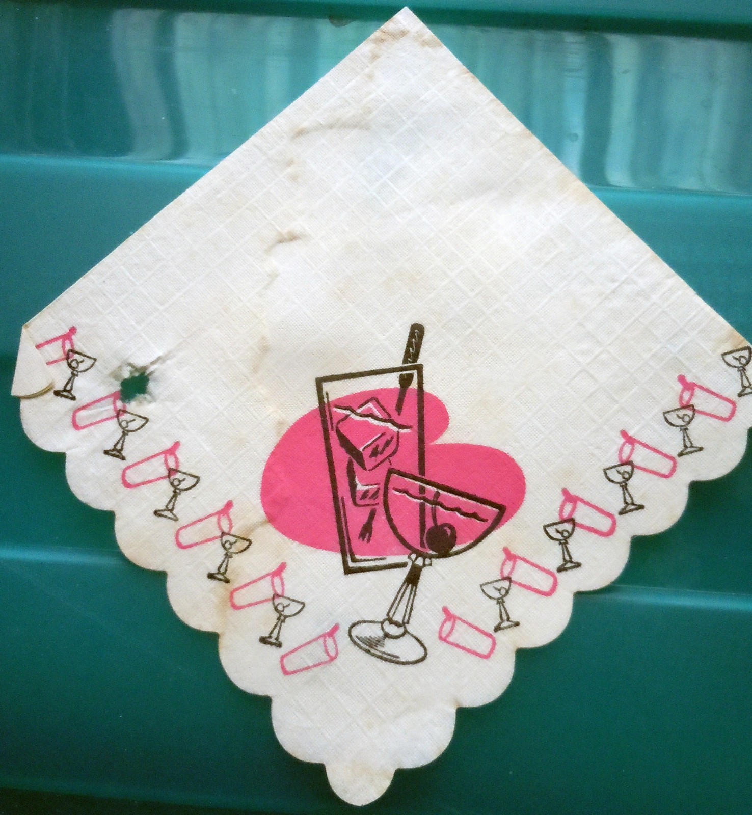 Vintage Mid Century Bar Drink Napkin 1950s - $4.99