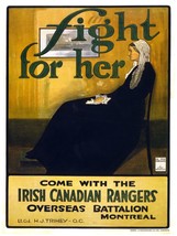 9483.Irish Canada rangers.Fight for her.woman.POSTER.decor Home Office art - £13.66 GBP+