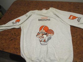 Vintage 1980s Handmade Stitched Cleveland Browns Sweatshirt only one 3xL - £71.21 GBP
