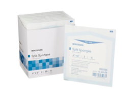 Case of 300 McKesson IV/ Drain Split Sponges Dressing, 4&quot;x4&quot;, Sterile, A... - £60.14 GBP