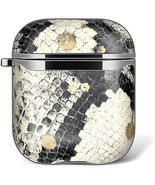 Case for Airpods Luxury Snakeskin 360° Protective Stylish with Keychain - $17.64 CAD