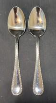 BELMONT LYONS By Oneida 2 Teaspoons 6&quot; Stainless Flatware Silverware - £8.54 GBP