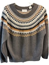 Weatherproof Vintage Women’s Sweater Large Brown Long Sleeve Geometric P... - $12.38