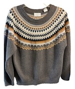 Weatherproof Vintage Women’s Sweater Large Brown Long Sleeve Geometric P... - $12.38