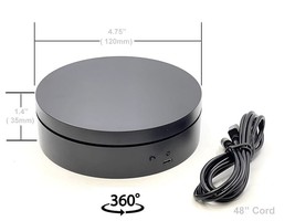 Mini Turntable Rotating Display Stand 4.75&quot; with Black Base for 1/64 Sca... - $41.49