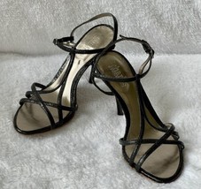 Charles David Women’s Size 6 Sandals Black Leather Strappy Slingback Stiletto - £20.42 GBP