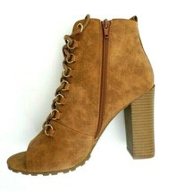 GBG (G By Guess) Women&#39;s Beckla Ankle Boot Lace Up Block Heel Side-Zip 8M - $13.86