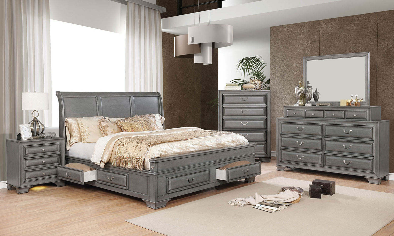 Transitional Gray Chest with Dovetail Drawers - Bedroom Furniture Item image 6