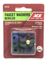ACE Faucet Washers Beveled Assorted sizes 22 Pieces #43179 - £7.83 GBP