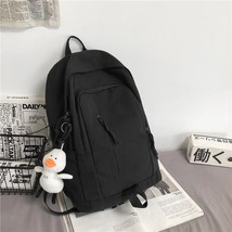 Backpack summer nylon solid color school bag for girls trendy large capacity waterproof thumb200