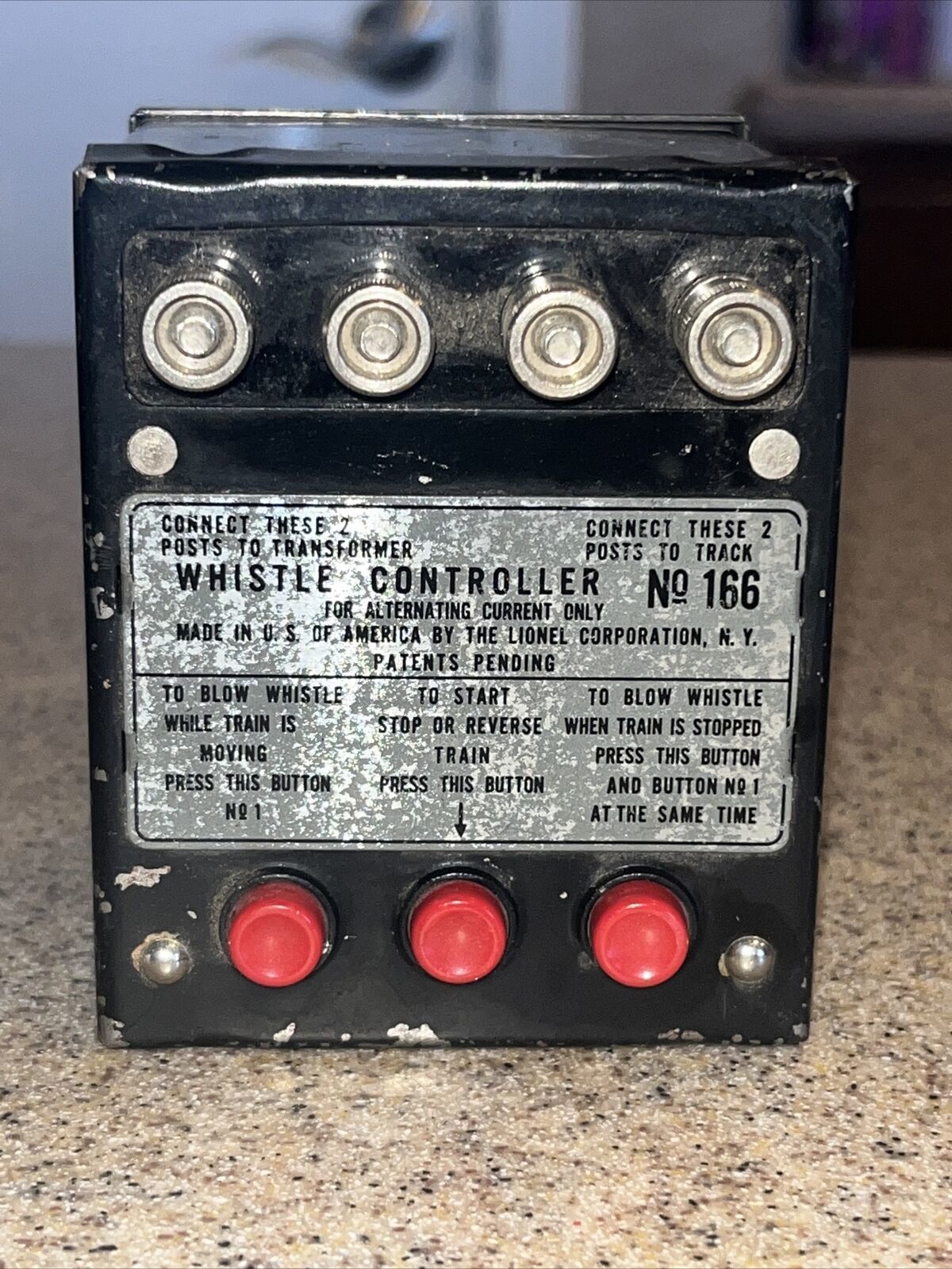 LIONEL 166 WHISTLE CONTROLLER - Untested Sold As Is - $7.70