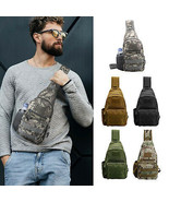 Men Backpack Molle Tactical Sling Chest Pack Shoulder Bag Outdoor Hiking... - $435.63 MXN