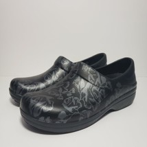 Crocs Neria Pro II No-Slip Clog Shoes Floral Metallic Black Comfort Women&#39;s Sz 9 - £26.89 GBP