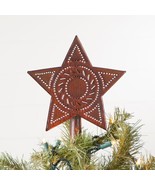 Small Star Christmas Tree Topper in Rustic Tin - £16.70 GBP