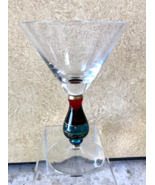 Pier 1 Imports Set of 3 Hand Painted Martini Glasses Festive Colorful Vi... - £36.05 GBP