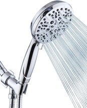 Bowger Shower Head with Handheld High Pressure-Full Body Coverage Polish Chrome - £18.22 GBP