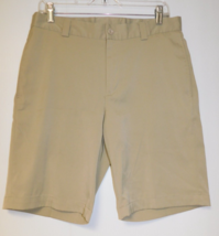 Slazenger Golf Shorts Men&#39;s Sz 32 Beige Casual Flat Front - $19.79