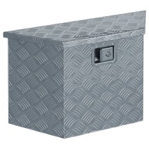 vidaXL Aluminum Box 27.6&quot;x9.4&quot;x16.5&quot; Trapezoid Silver - $215.81