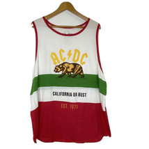 AC/DC Tank Top “California Or Bust” size 2X Sleeveless Mexico Flag Top W... - $26.99