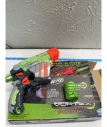 Nerf Vortex Proton Quick Fire Disc Blaster Gun Green Orange Has 6 Discs - €20,67 EUR