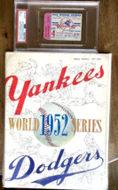 1952 world series program plus original game 4 graded ticket - $395.01