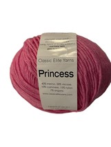 Classic Elite Princess Wool Cashmere Angora DK Blend Yarn # 3406 Pink - $7.99