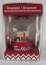 2015 Tim Horton&#39;s Store Cafe Snow Globe Christmas Tree Ornament Canada NEW - £12.63 GBP