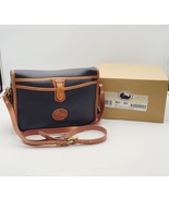 VTG Dooney &amp; Bourke Bag All Weather Leather Navy Crossbody Pebble Leathe... - €105,22 EUR