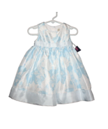 Cherokee Infant Girls Dress Size 12 Months Blue &amp; White Holiday Party NE... - £10.60 GBP